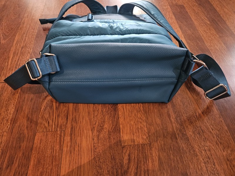 Laundry By Shelli Segal Real Puffer Backpack And Waist Belt Pack Teal Blue New gallery