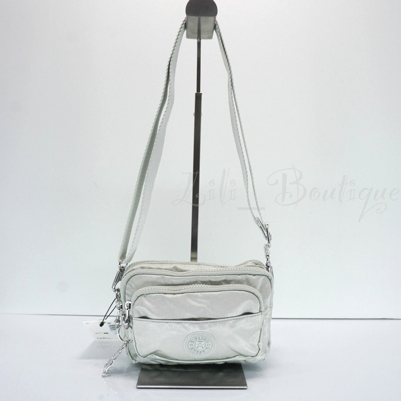 Kipling MERRYL 2-In-1 Convertible Crossbody Waist Bag KI9430 Dynamic Silver $69