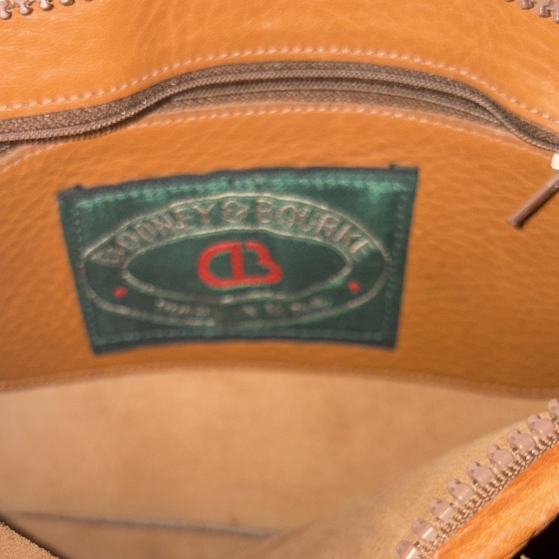 RARE Dooney & Bourke Pebble Grain Zip Crossbody Bag Brown Detachable. VINTAGE!!! gallery