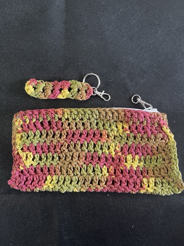 2PieceSet Hand Crochet Phone Clutch/ Key Chain United States FREE SHIPPING