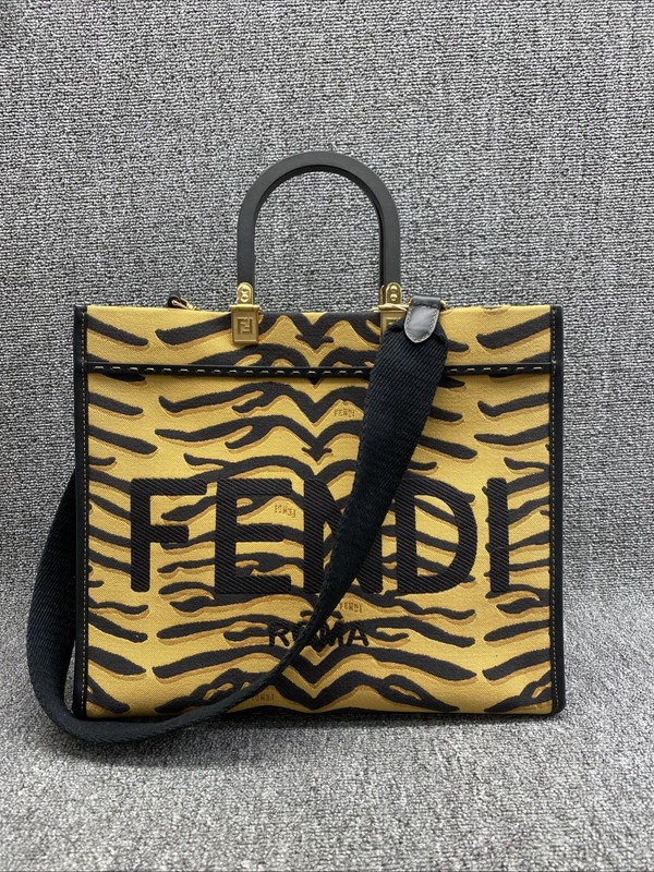 Fendi Sunshine Yellow Canvas Satchel T10256841