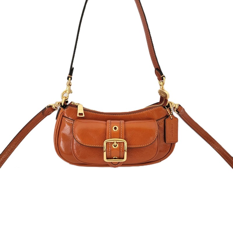 Coach CDB19 Ashton Mini Shoulder Bag Glazed Leather Crossbody Cinnamon Bag gallery