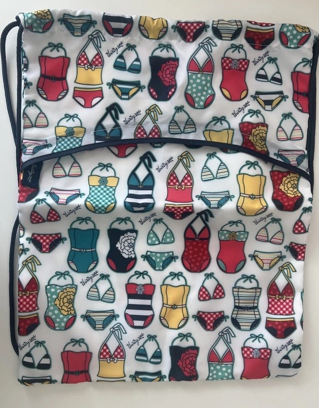 Thirty-One 31 Cinch Sac Drawstring Back Pack Bag Swimsuits Beach Pool Tote – NEW