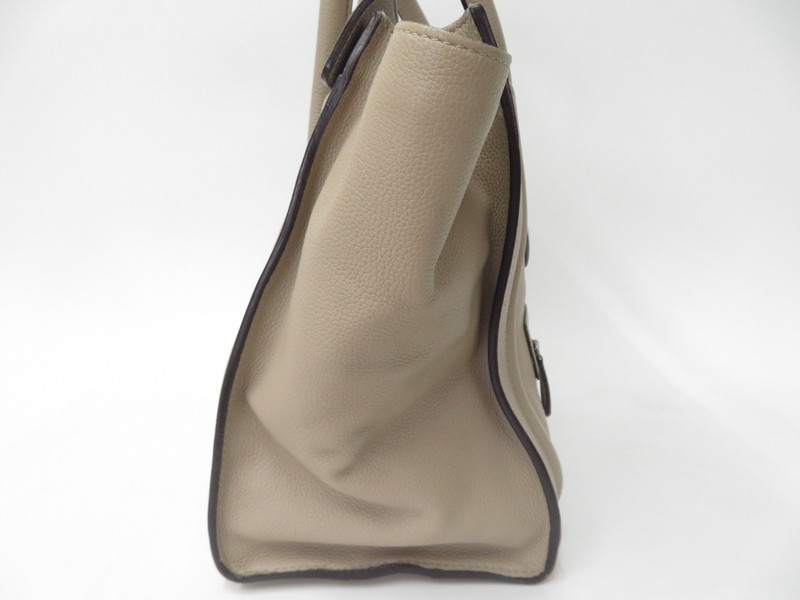 Authentic CELINE Luggage Medium Shopper Leather Hand Bag I#48952 gallery