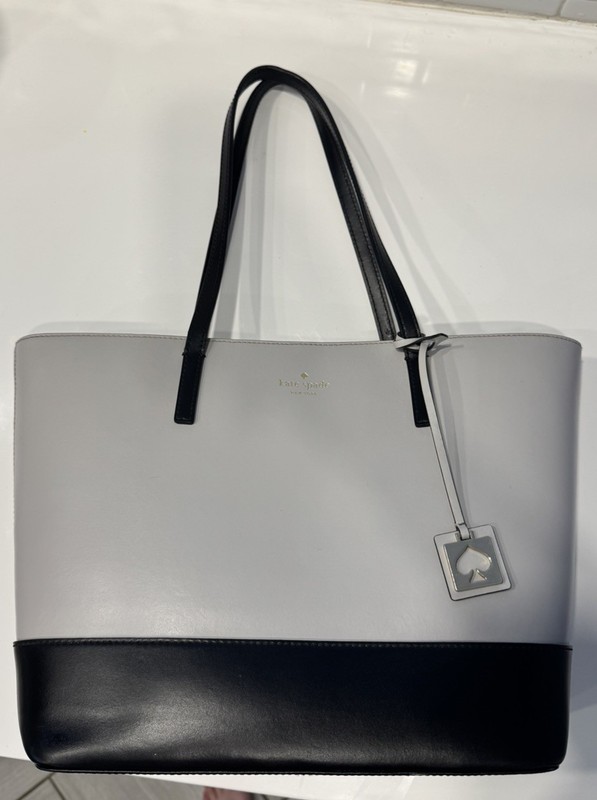 Kate Spade Large Tote, gray and black