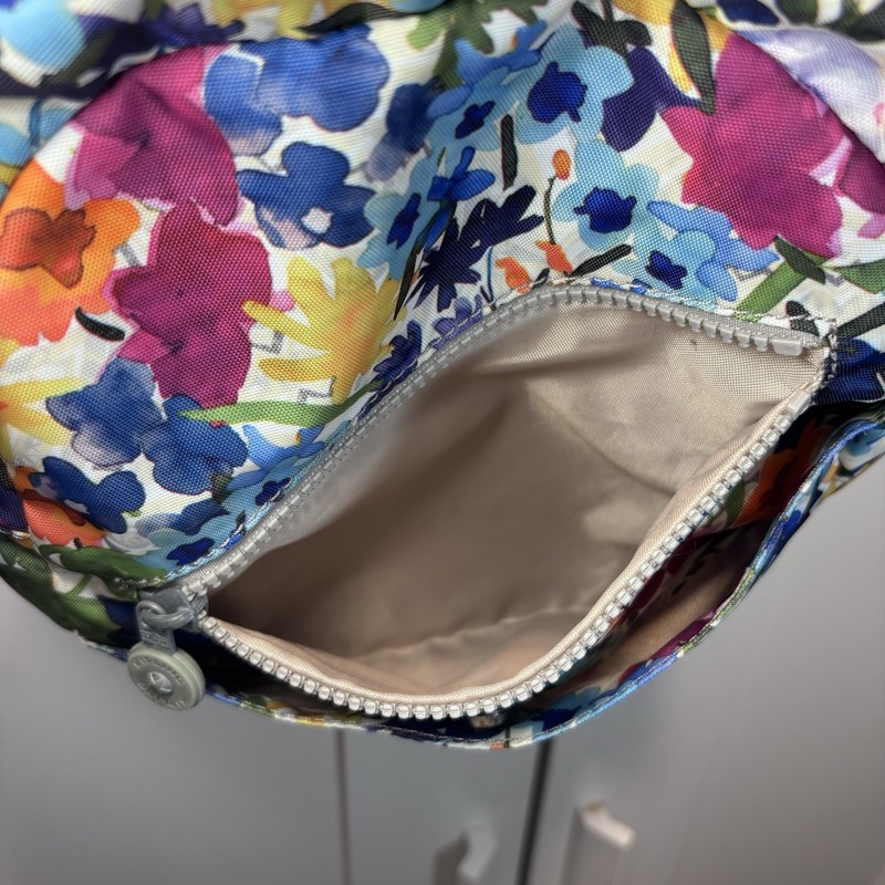 Kipling Backpack Floral Multicolor Small Mini Gray Straps Summer Vacation Events gallery