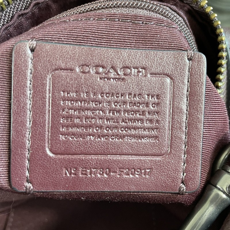 COACH EXOTIC TRIM EAST/WEST HARLEY HOBO F20917 QB/OXBLOOD MULTI $450 gallery