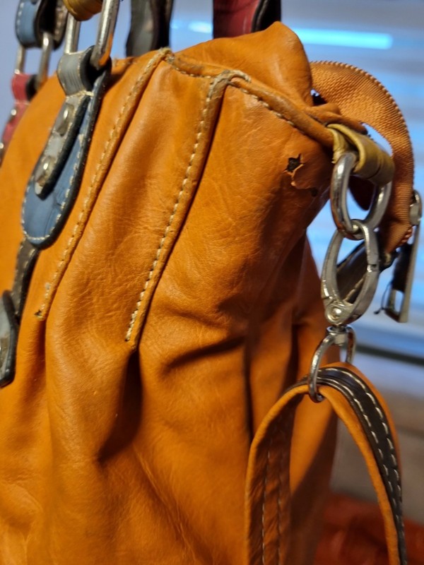 Extravagant Patchwork Style Top Handle Bag (Yellow/Multicoloured) gallery