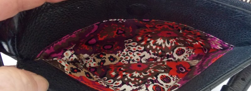 Vera Bradley Sycamore Black leather Sydney crossbody bag gallery