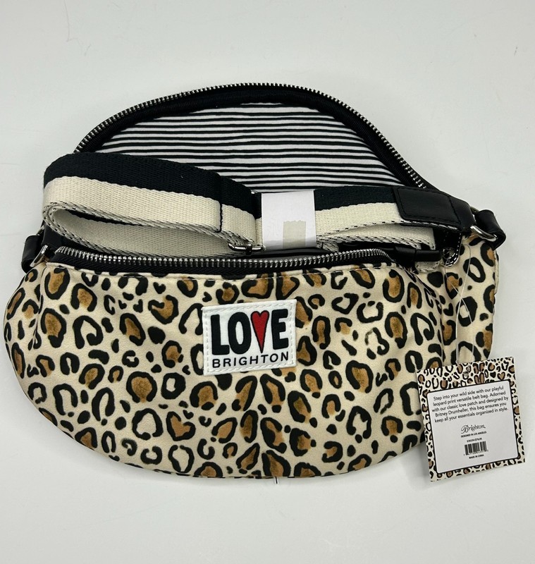 Brighton Wild-Cat Belt Bag Sling Bag Fanny Pack Medium Adjustable Packable NWT