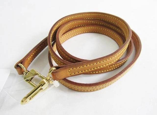 Louis Vuitton Leather Shoulder Strap for Spontini 120cm Used Brown Core From Jap