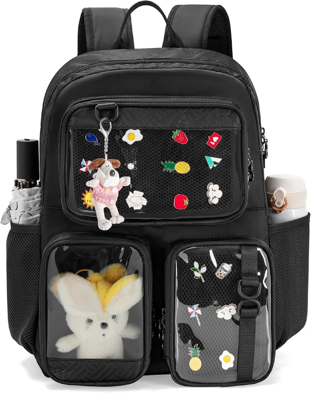 Ita Bag Pin Display Backpack with Insert, Kawaii Aesthetic Backpack with Lapt…