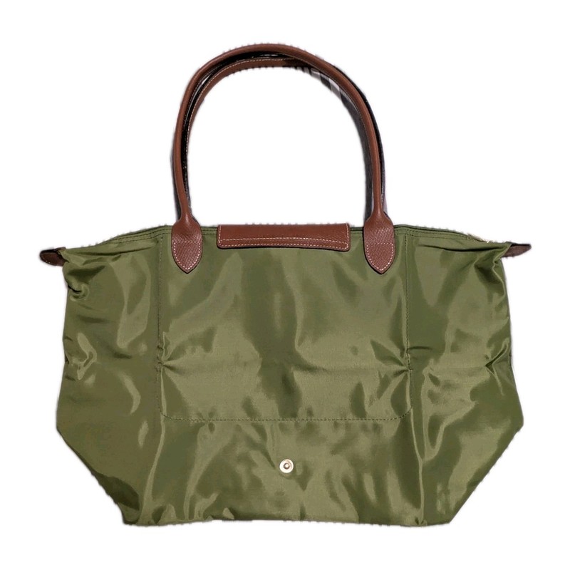Authentic Longchamp Le Pliage Nylon Tote Moss Green Medium Unused gallery
