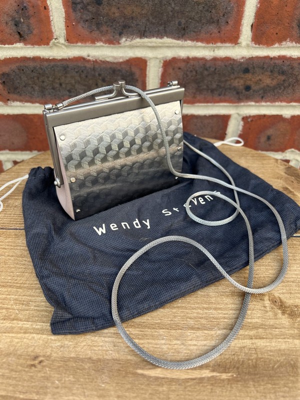 Wendy Stevens Ladies Shoulder / Crossbody Small Stainless Steel Clutch Purse Bag