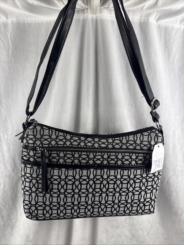 Time And True Women’s Purse Buisness Casual Black And Silver New With Tags