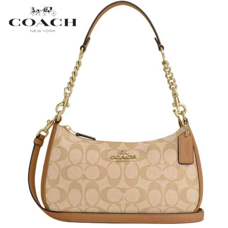 Coach Teri Shoulder Bag In Signature Canvas New CA548