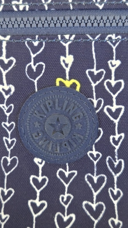 Kipling Haillie Crossbody Threaded Hearts Navy Gorilla Cloche Rainbow Zip gallery