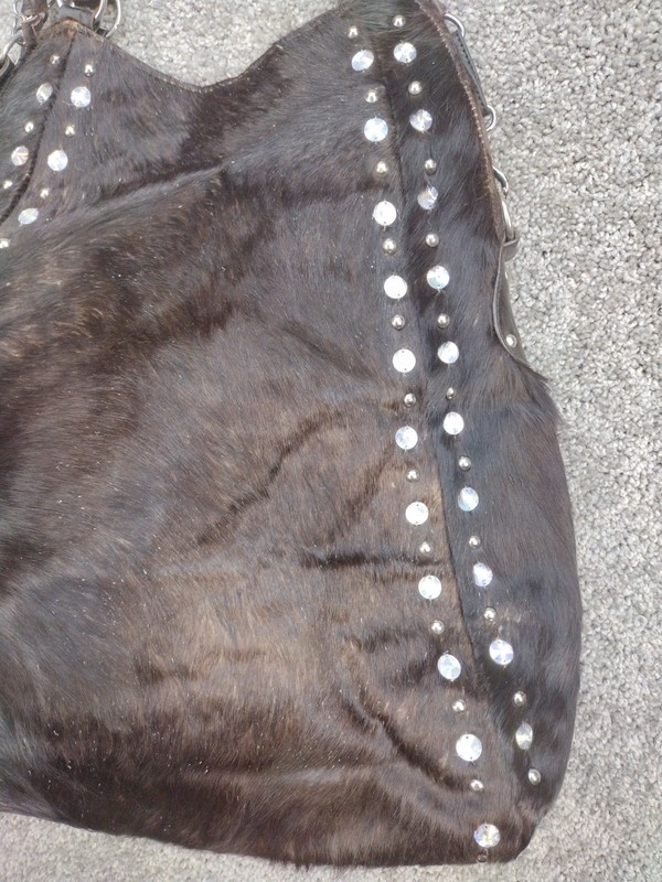 Cowhide X Large Purse Terracotta On Web Brown Genuine Cowhide Handbag Cowgirl gallery