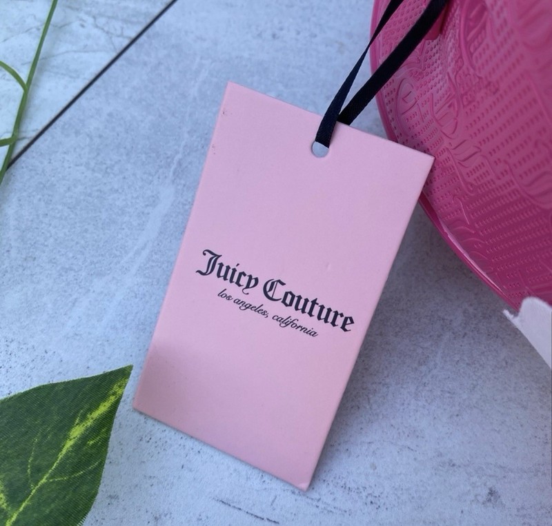 Juicy Couture Hot Pink Embossed Shiny Purse Backpack Y2K Handbag Bag Trashy 90s gallery