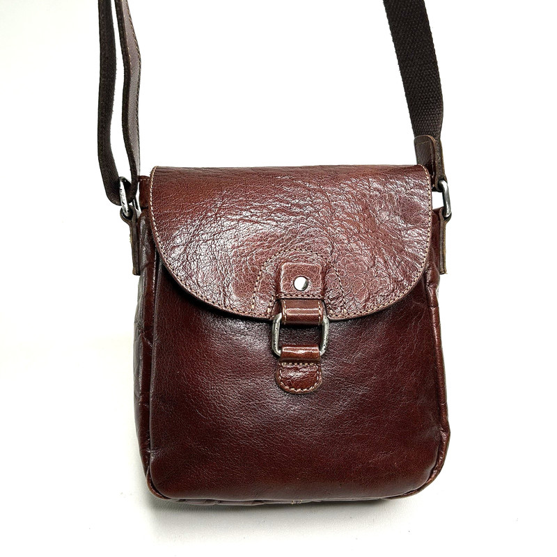 Casual Rugged JACK GEORGES Voyager Cognac Leather Crossbody $275