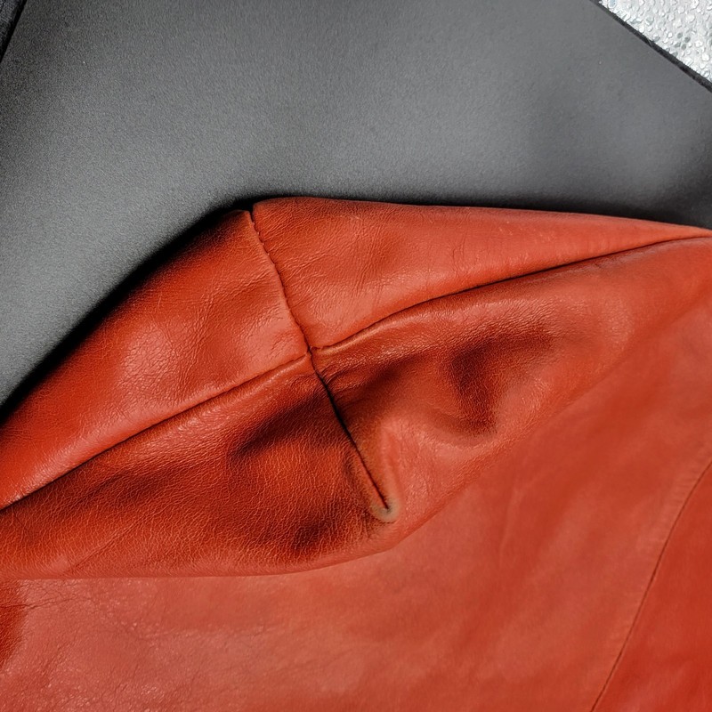 Nordstrom Orange Hobo Bag Intricate Stitching & Rivet Magnet Close Rope Handle gallery