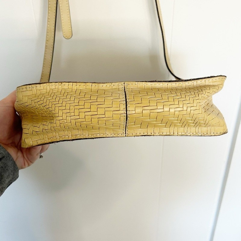 Patricia Nash Nazaire Rattan Wavy Woven Embossed Leather Crossbody Handbag gallery