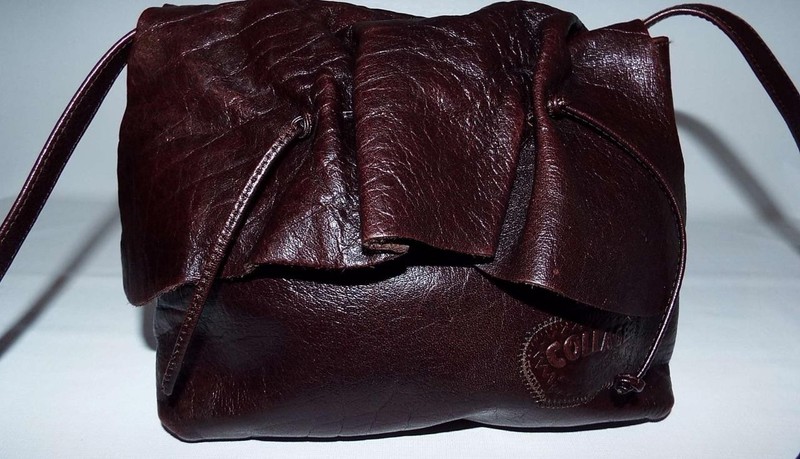 1970’s Collage By Carlos Falchi Brown Soft Leather Satchel Shoulder Bag Purse