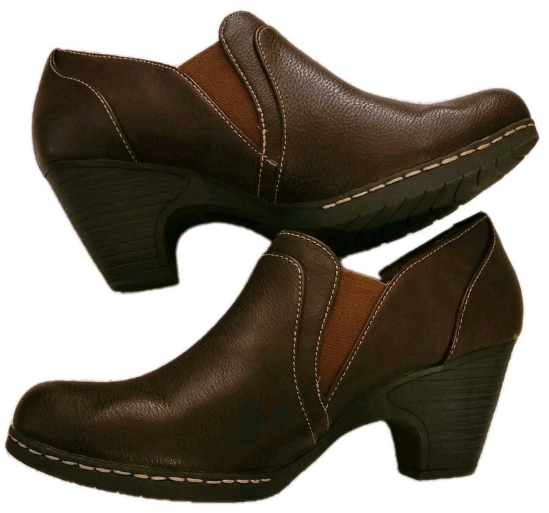 ORTHOLITE By Croft & Barrow Women’s Leather Ankle Boots Brown Comfort Casual 6M
