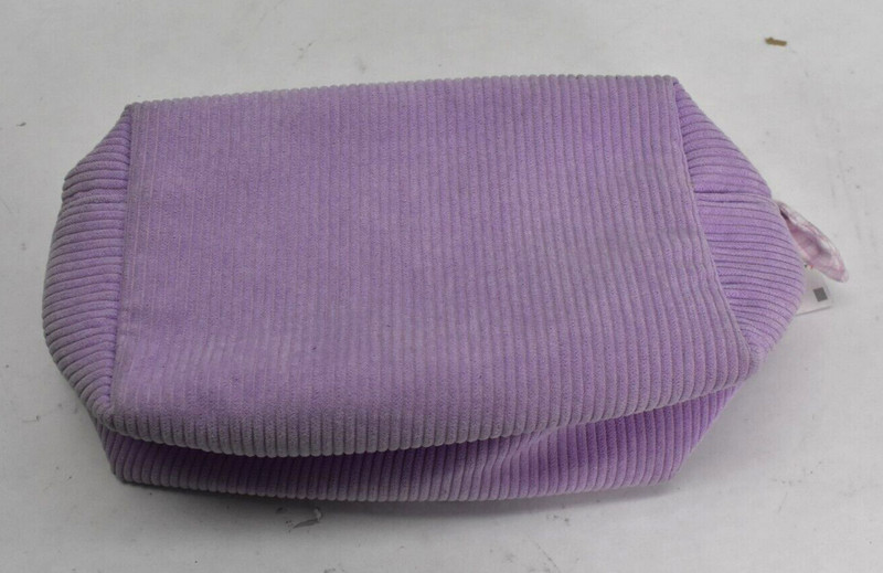 Cotton:On Body COS Bag Lilac Corduroy Purple Zipper Small Tote Makeup Bag