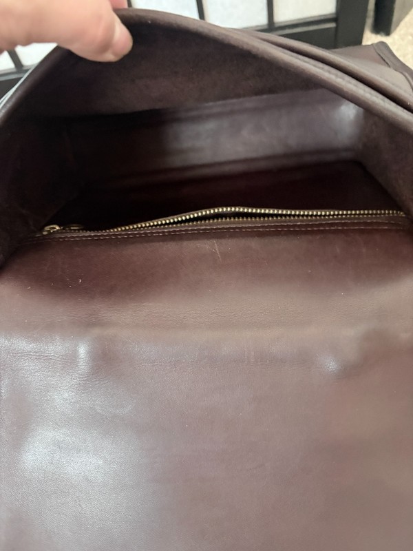 Vintage Coach Court Bag Brass/Mahogany Brown 9870 gallery