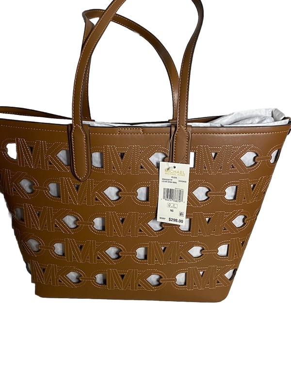 Michael Kors Eliza Large East West Brown Tote, Luggage NWT MSRP 298.00