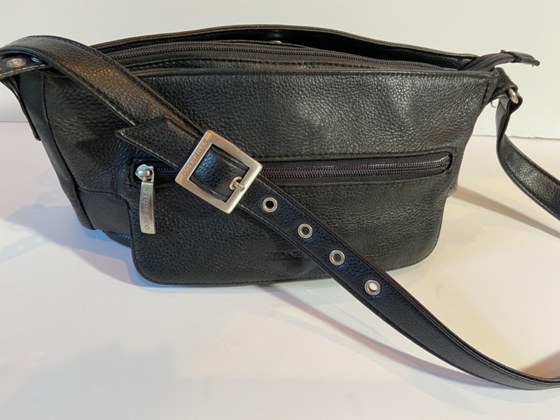 Stone & Co. Leather Purse Adjustable Shoulder Strap Casual Everyday Business or