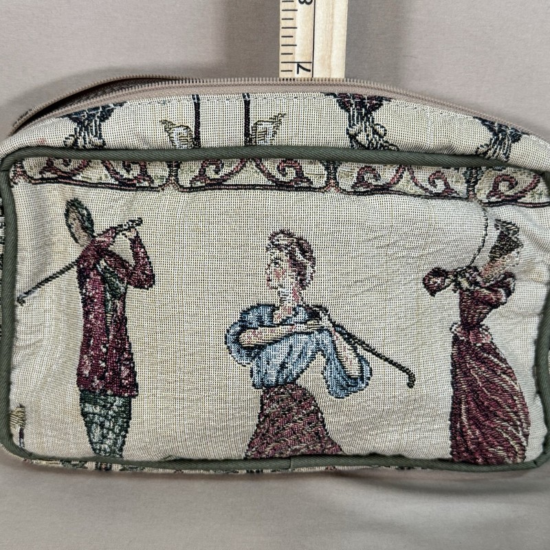 Vintage Tapestry Women Golf Scene Crossbody Bag Purse Sports Victorian gallery