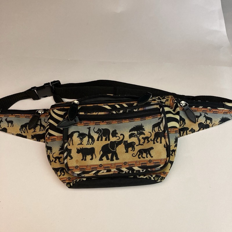 Alfagear Animal Safari Elephant Leopard Print Fanny Pack 5 Pockets Adjustable gallery