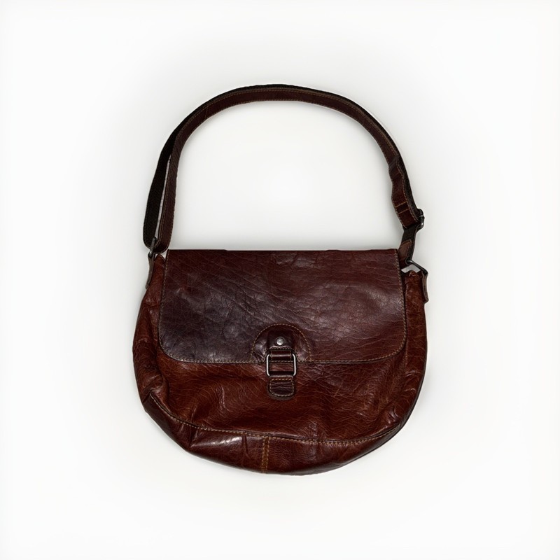 Jack Georges Voyager Crossbody Messenger Bag Brown