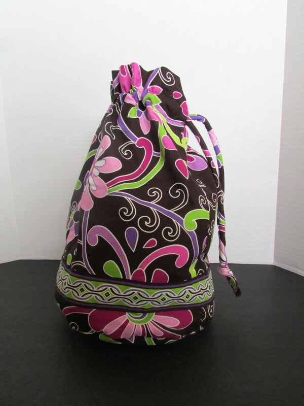 Vera Bradley Ditty Bag Purple Punch Retired pattern swim clothes case-NWOT