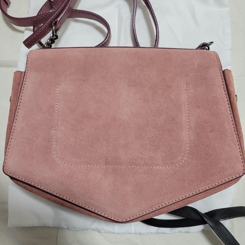 JIMMY CHOO Suede Shoulder Bag VINTAGE ROSE 18 x 18 x 8cm Women gallery