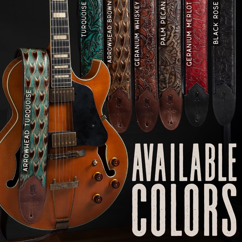 Embossed Leather Body Strap Adjustable Western Inspired Design 56 Inches Long gallery