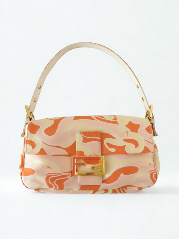 Vintage Fendi Orange Swirl Baguette