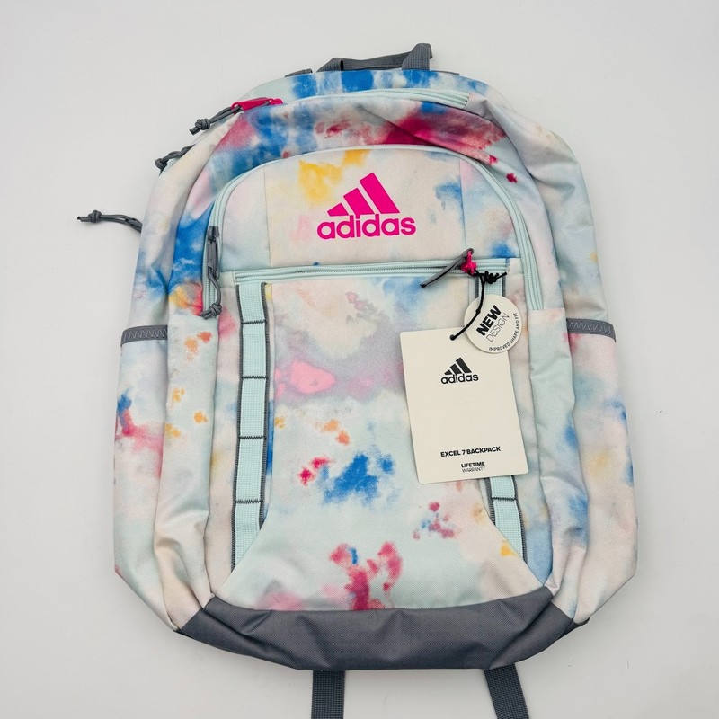 Adidas Excel 7 Tie Dye 16″ Tech Laptop Backpack Athletic Colorblast 34L Gym Bag