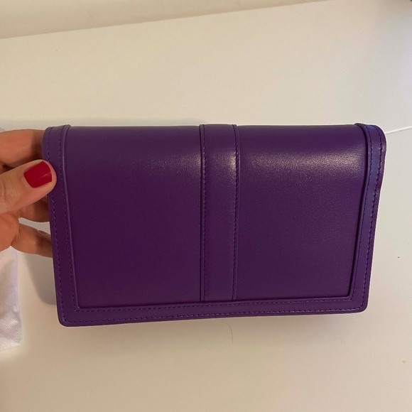 Versace Greca Goddess Mini Bag, dark purple with chain-link shoulder strap gallery