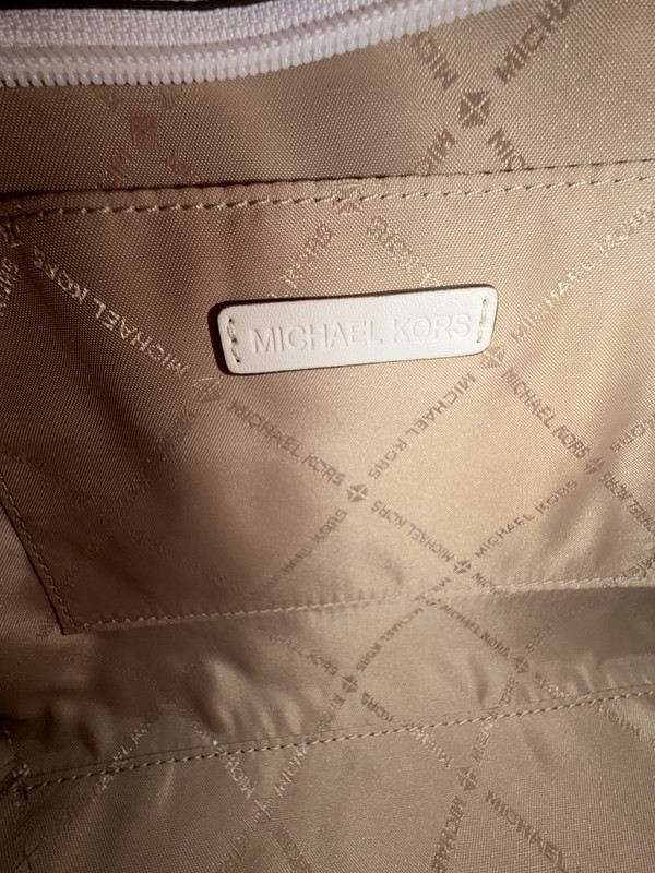 Michael Kors Mirella Small Shopper Tote Satchel Shoulder Bag MK Optic White gallery