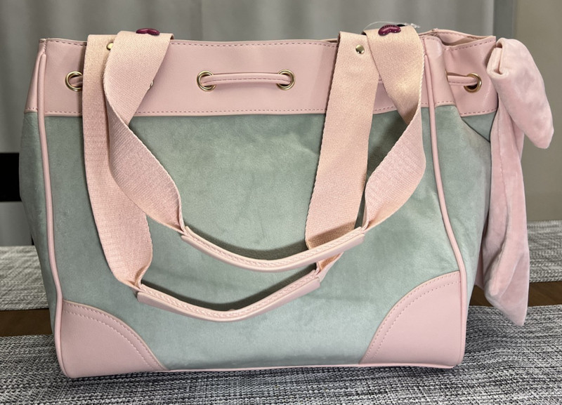 New Juicy Couture Sweet Spill The Tea Party Frost Green Pink Daydreamer Tote Bag gallery