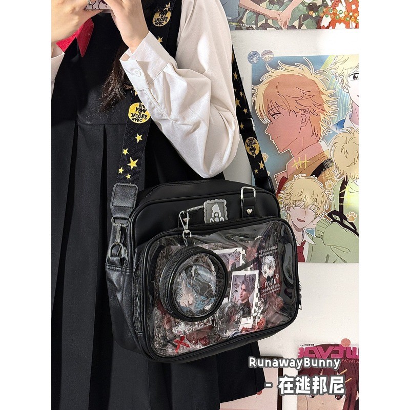 Anime Single-Shoulder Crossbody Bag Handheld Student Large Capacity Ita Bag