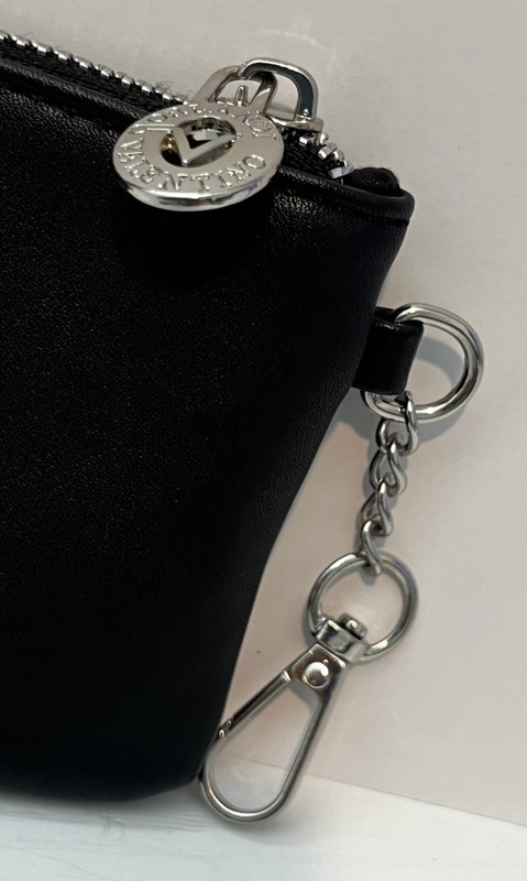 Valentino Orlandi Black Leather Coin Pouch Wallet Small Purse gallery
