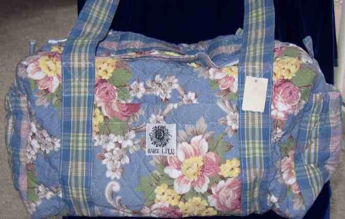 ~ NEW NWT BABY LULU CHIC LARGE BABY CHIC ROSE DIAPER MOMMY BAG TOTE W COOR PAD ~