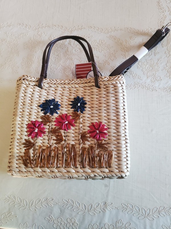 Sonoma Purse Handbag, Small, Wicker Weave. Medium Bag, Beachy, New Tags