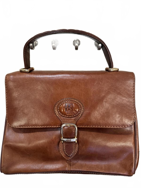 Vintage 80s/90s Basido Italian Leather Top-Handle Handbag