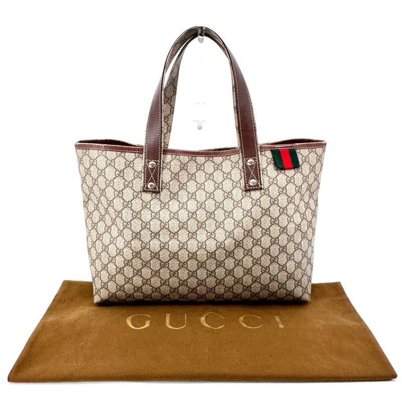 Gucci GG Supreme PVC Sherry line 211134 Tote Diaper Bag Handbag