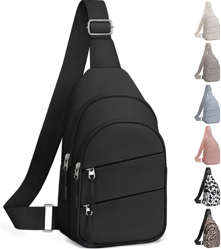 Waterproof Sling Backpack Crossbody Chest Bag Multi Pocket Travel Daypack